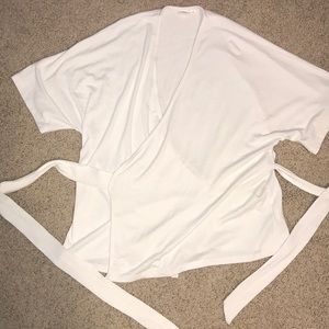 Gap White XS Wrap Shirt